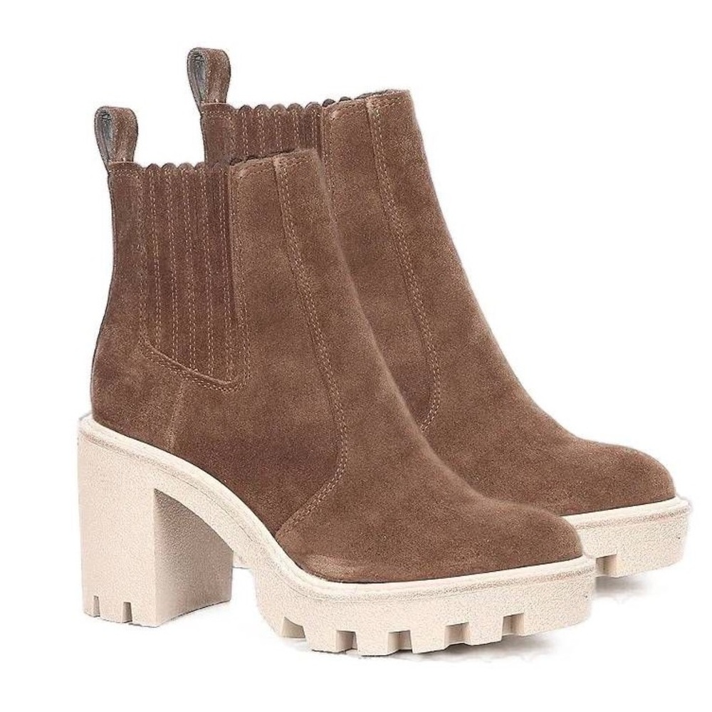 Gianni Bini Womens Ankle Boots Winney Suede Lug Sole Booties Size 9.5M